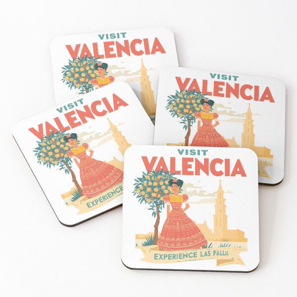 Item preview, Visit Valencia Las Fallas Fallera Retro Travel Art designed and sold by LoliDesignShop.