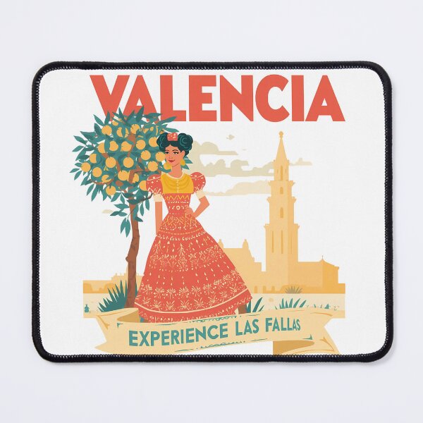Item preview, Visit Valencia Las Fallas Fallera Retro Travel Art designed and sold by LoliDesignShop.