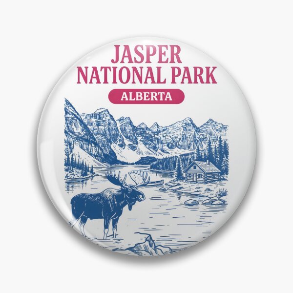 Item preview, Jasper National Park Alberta Canada Pastel Cute Landscape Moose designed and sold by HowToCanadian.