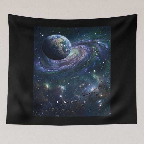 Item preview, Earth and Spiral Galaxy designed and sold by Daniel Abdelmaseih.