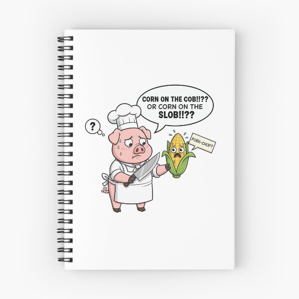 Item preview, Corn on the Slob Pig Chef Pun designed and sold by dreyesvc.