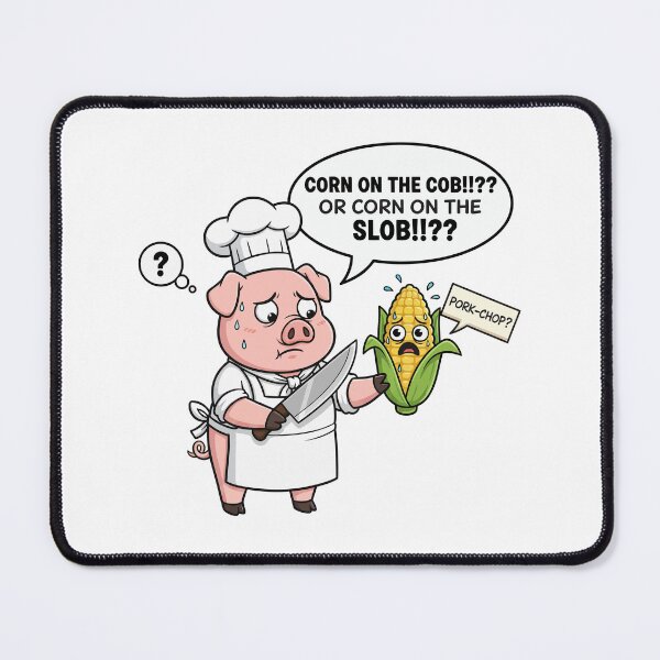 Item preview, Corn on the Slob Pig Chef Pun designed and sold by dreyesvc.