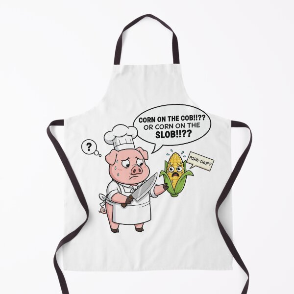 Item preview, Corn on the Slob Pig Chef Pun designed and sold by dreyesvc.
