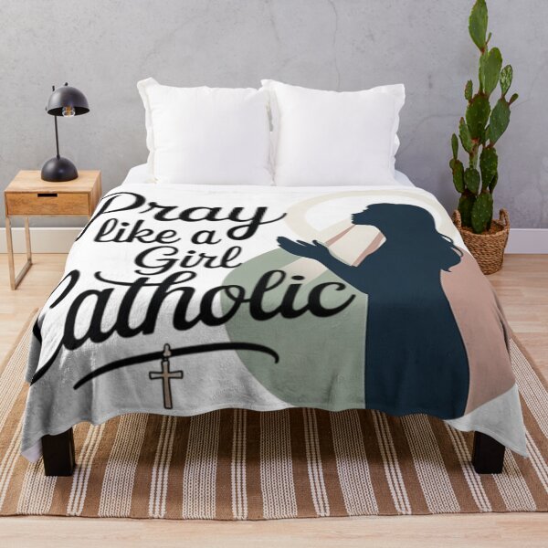 Item preview, Pray Like a Girl Catholic – Christian Faith Inspirational Design designed and sold by Tomasz Siennicki.