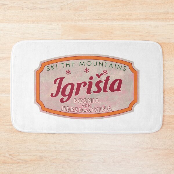Item preview, Igrišta, Bosnia and Herzegovina, Ski, textured skiing badge designed and sold by Wanderful-roads.