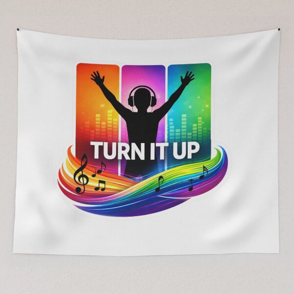 Item preview, Turn It Up Rainbow DJ designed and sold by lorand-designs.