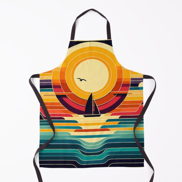 Item preview, Geometric Sunset Sailboat Colour Block designed and sold by InkSmithery.