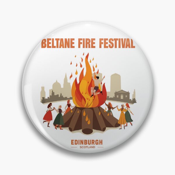 Item preview, Beltane Fire Festival Edinburgh Retro Scottish Art designed and sold by LoliDesignShop.