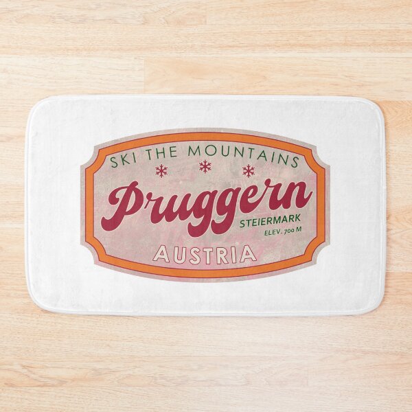 Item preview, Pruggern, Austria, Steiermark, Ski, textured skiing badge designed and sold by Wanderful-roads.