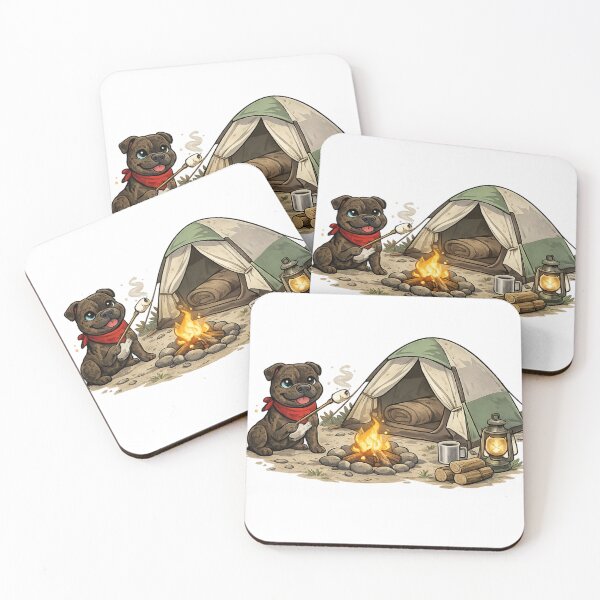 Item preview, Camping staffy designed and sold by ErinJain.