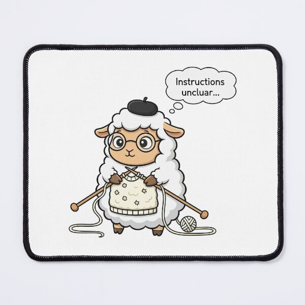 Item preview, Instructions Unclear Funny Knitting Sheep designed and sold by dreyesvc.