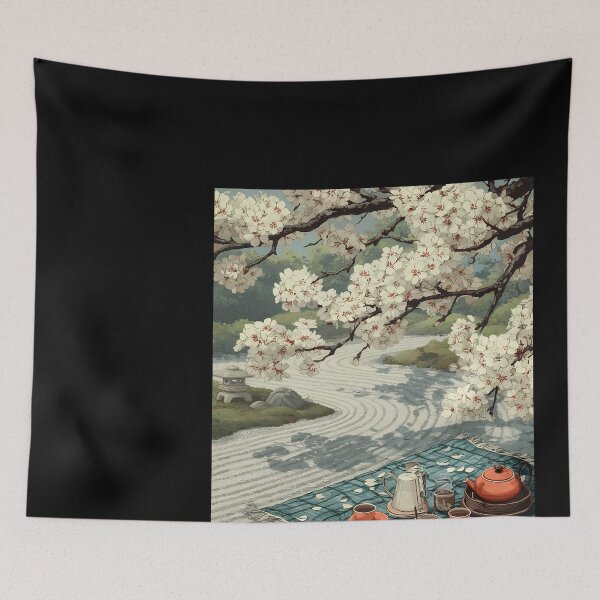 Item preview, Tea Ceremony Under Cherry Blossoms designed and sold by DeBrainstore.