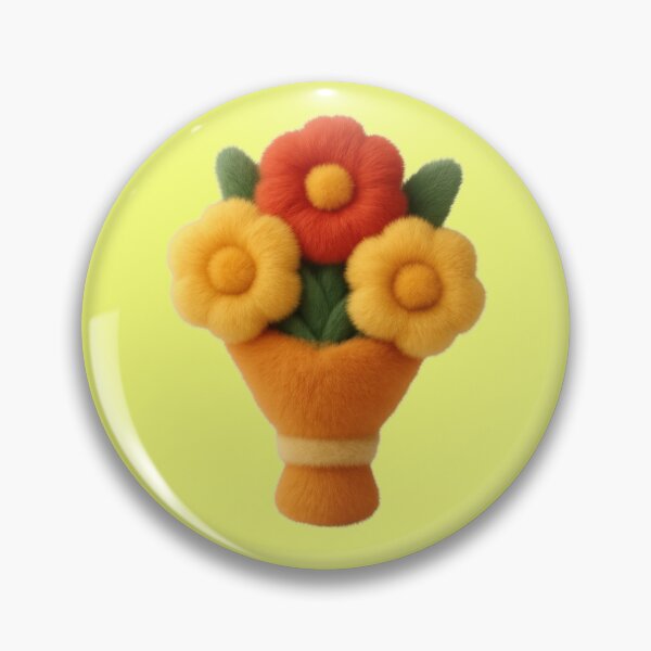 Item preview, Fluffy bouquet of flowers in kawaii style, wool felt design designed and sold by Mauswohn.