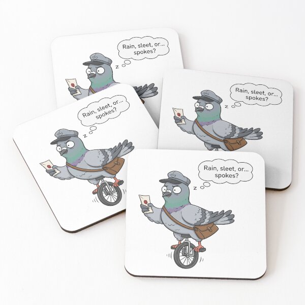 Item preview, Neither Rain Nor Sleet Pigeon Mailman Unicycle designed and sold by dreyesvc.