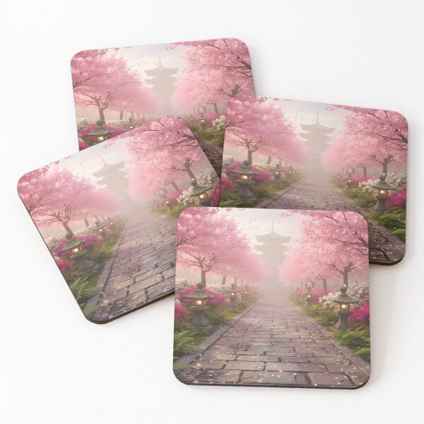 Item preview, Sakura Path to Pagoda designed and sold by DeBrainstore.