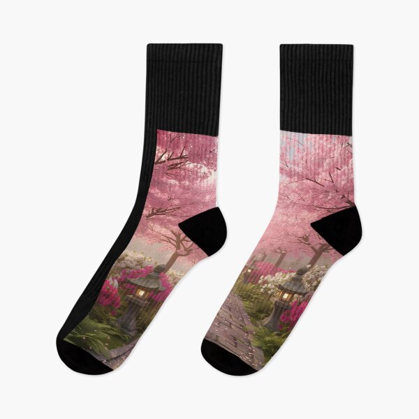 Item preview, Sakura Path to Pagoda designed and sold by DeBrainstore.