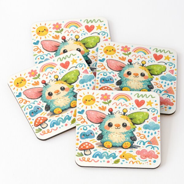 Item preview, Rainbow Fuzzy Forest Friend Kids Room Decor Pastel Aesthetic designed and sold by SplashTastic.