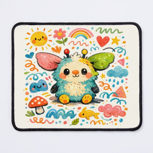 Item preview, Rainbow Fuzzy Forest Friend Kids Room Decor Pastel Aesthetic designed and sold by SplashTastic.