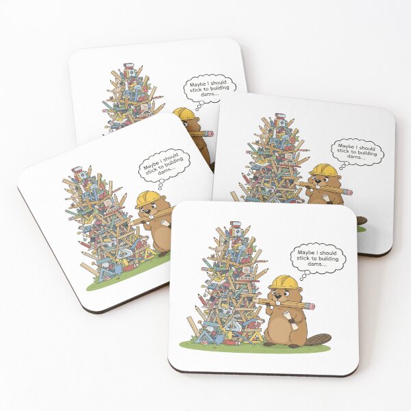 Item preview, Stick To Building Dams Funny Beaver Architect designed and sold by dreyesvc.