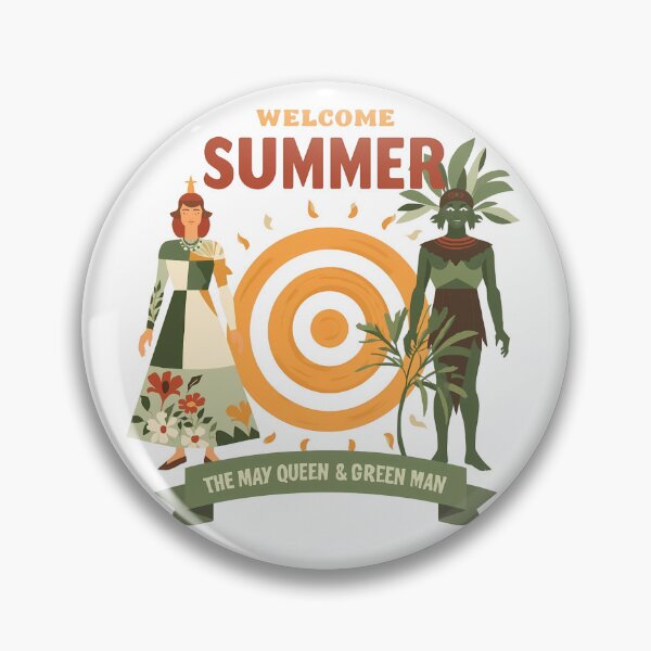 Item preview, Welcome Summer May Queen Green Man Retro Pagan Art designed and sold by LoliDesignShop.