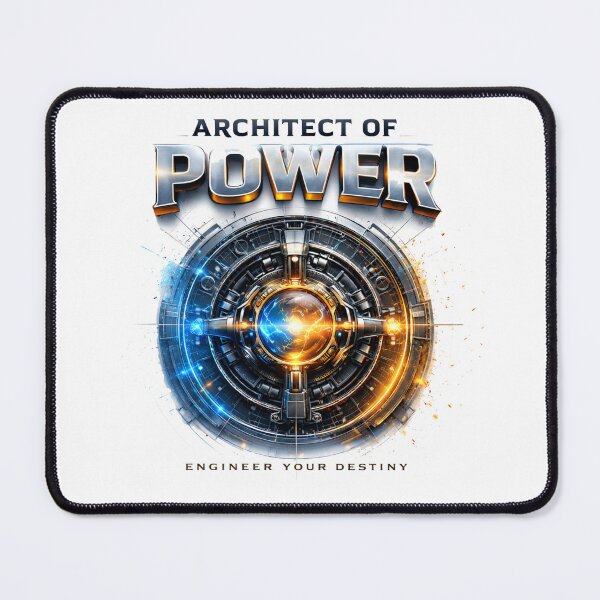 Item preview, Architect Of Power – Premium Futuristic Motivational Typography designed and sold by RelateAndTee.