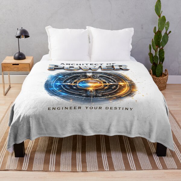 Item preview, Architect Of Power – Premium Futuristic Motivational Typography designed and sold by RelateAndTee.