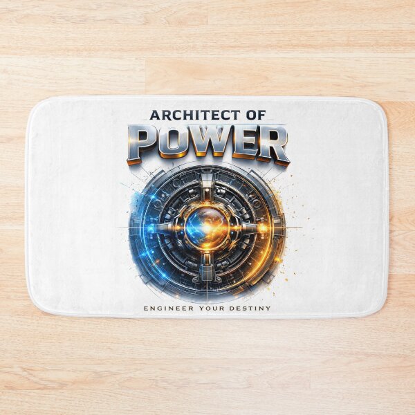 Item preview, Architect Of Power – Premium Futuristic Motivational Typography designed and sold by RelateAndTee.