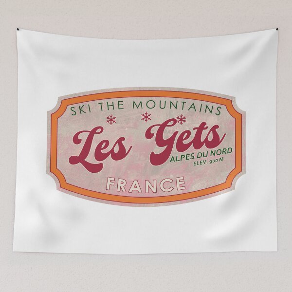 Item preview, Les Gets, France, Alpes du Nord, Ski, textured skiing badge designed and sold by Wanderful-roads.