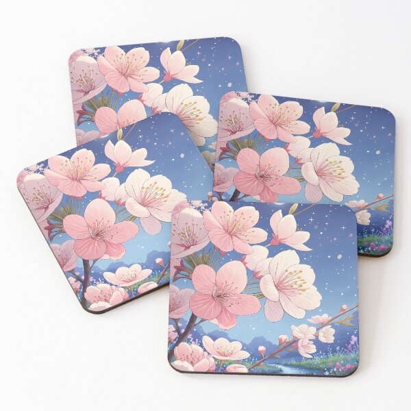 Item preview, Spring Bloom Cherry Blossoms at Night designed and sold by DeBrainstore.