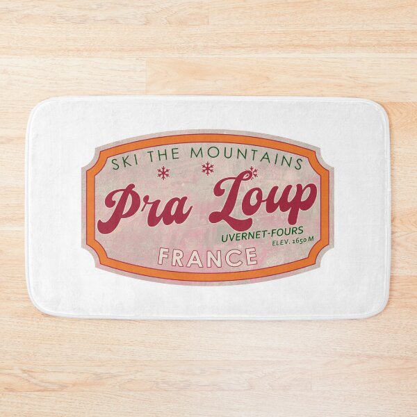 Item preview, Pra Loup, France, Uvernet-Fours, Ski, textured skiing badge designed and sold by Wanderful-roads.