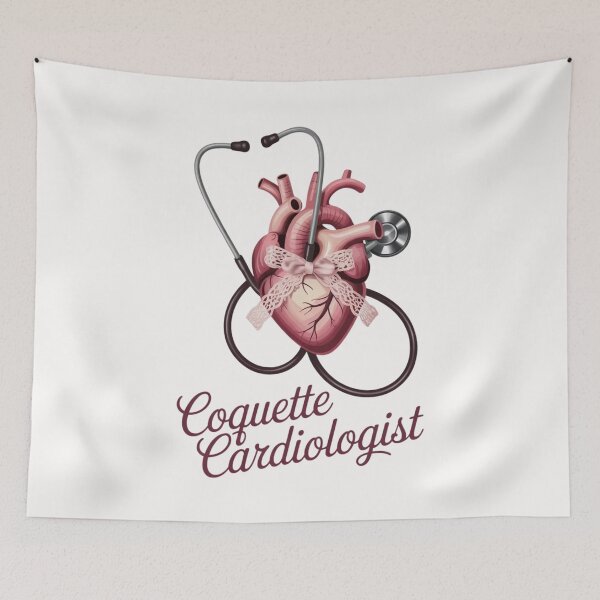 Item preview, Coquette Cardiologist - Cute Heart Stethoscope with Pink Ribbon designed and sold by Design_Your_Day.