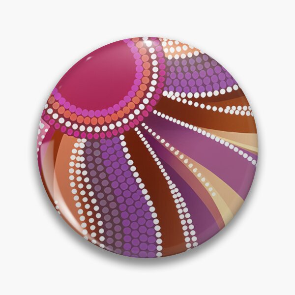 Item preview, Aboriginal Dot Painting Waterpath Magenta designed and sold by AboriginalartVI.