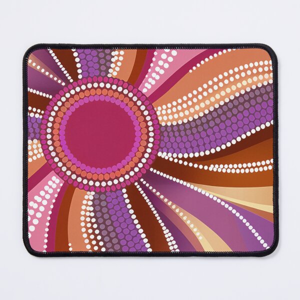 Item preview, Aboriginal Dot Painting Waterpath Magenta designed and sold by AboriginalartVI.
