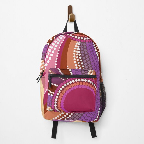 Item preview, Aboriginal Dot Painting Waterpath Magenta designed and sold by AboriginalartVI.