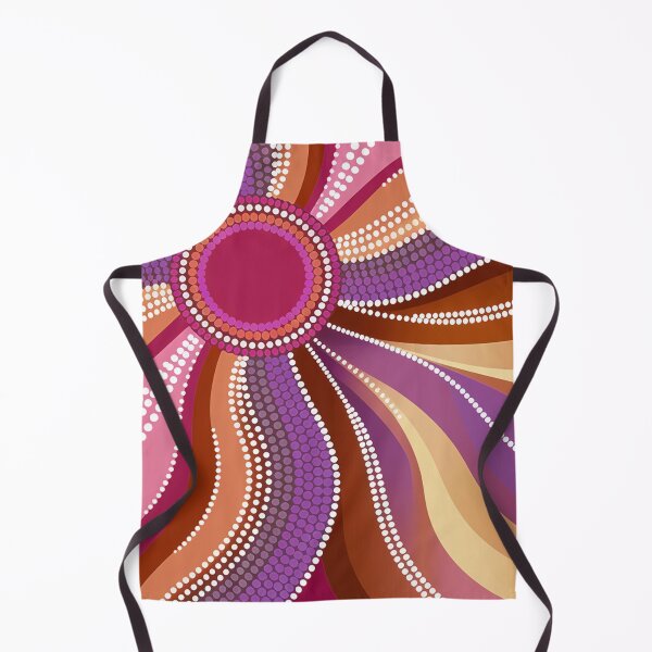 Item preview, Aboriginal Dot Painting Waterpath Magenta designed and sold by AboriginalartVI.