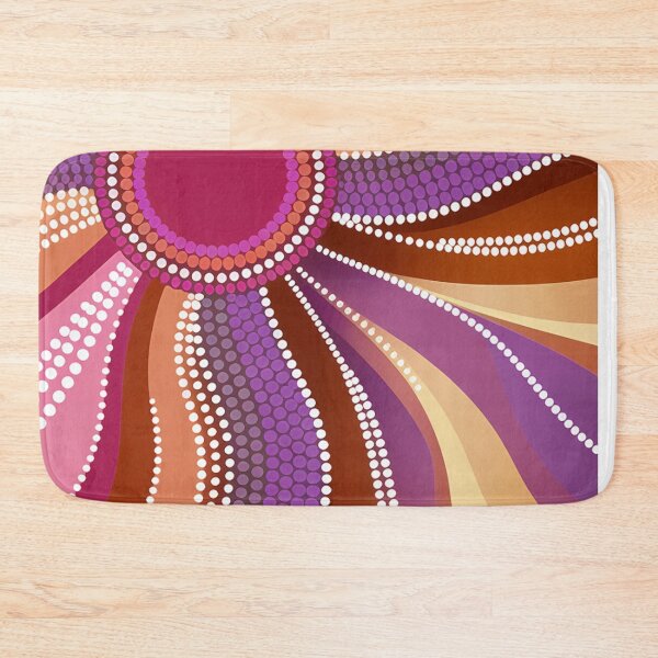 Item preview, Aboriginal Dot Painting Waterpath Magenta designed and sold by AboriginalartVI.
