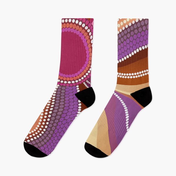 Item preview, Aboriginal Dot Painting Waterpath Magenta designed and sold by AboriginalartVI.