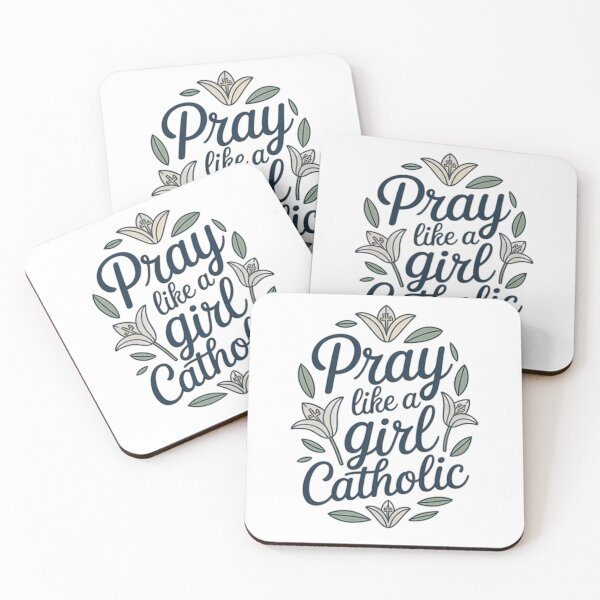 Item preview, Pray like a Catholic girl – Inspirational typography related to the Christian faith designed and sold by Tomasz  Siennicki.