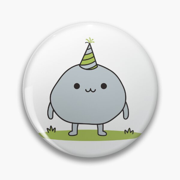 Item preview, Cute Gray Blob Monster Wearing Party Hat designed and sold by dreyesvc.