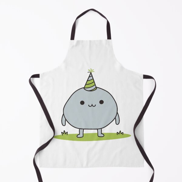 Item preview, Cute Gray Blob Monster Wearing Party Hat designed and sold by dreyesvc.