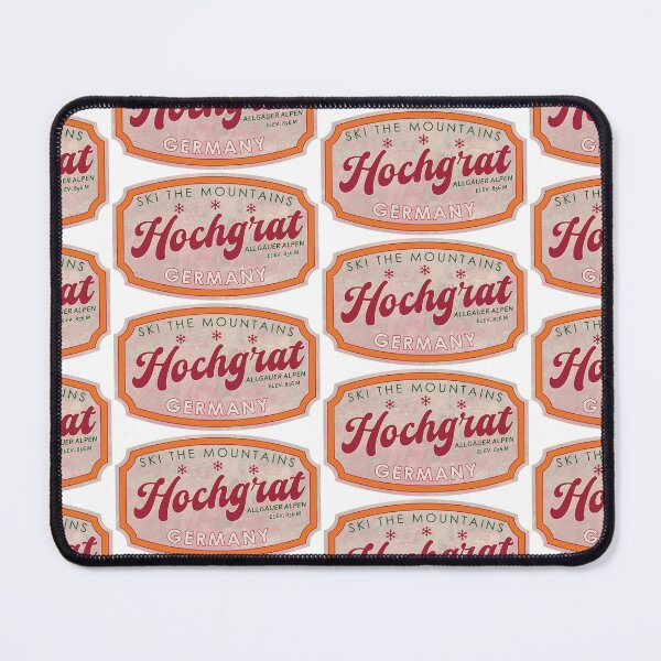 Item preview, Hochgrat, Germany, Allgäuer Alpen, Ski, textured skiing badge designed and sold by Wanderful-roads.