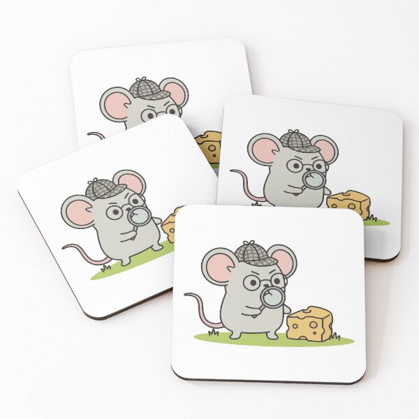 Item preview, Sherlock Mouse Detective Investigating Cheese designed and sold by dreyesvc.