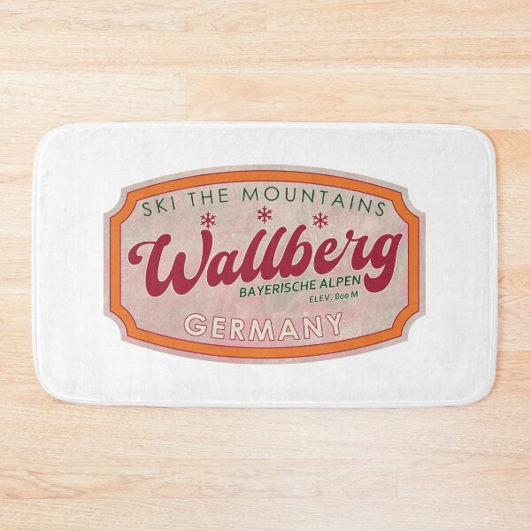 Artikelvorschau, Wallberg, Deutschland, Bayerische Alpen, Ski, strukturiertes Skiabzeichen entworfen und verkauft von Wanderful-roads.