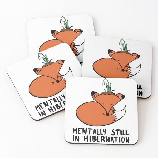 Item preview, Mentally Still In Hibernation Cute Sleeping Fox designed and sold by DesignFreakArt.