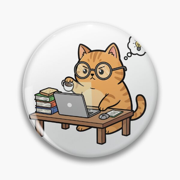 Artikelvorschau, Nerdige orange Katze arbeitet mit Kaffee am Laptop entworfen und verkauft von dreyesvc.