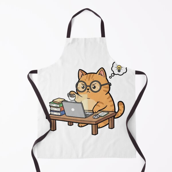 Item preview, Nerdy Orange Cat Working on Laptop with Coffee designed and sold by dreyesvc.