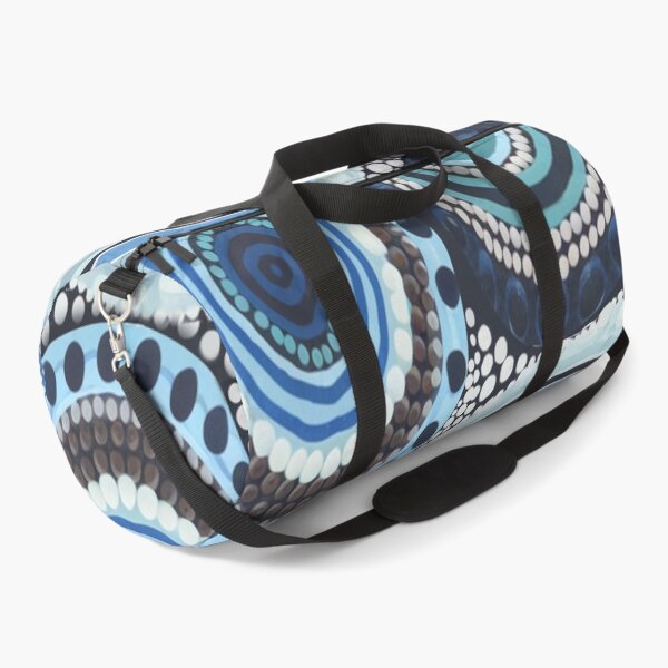 Item preview, Aboriginal Dot Painting Waterhole Running Water Blue designed and sold by AboriginalartVI.