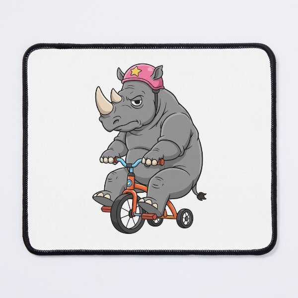 Item preview, Grumpy Rhino Riding Pink Tricycle with Star Helmet designed and sold by dreyesvc.