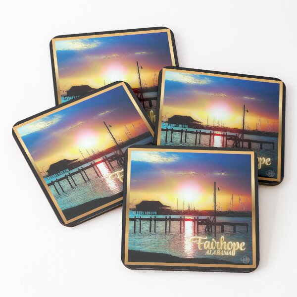 Item preview, Fairhope Alabama Mobile Bay Fairhope Pier Sunset Souvenir designed and sold by Janna Perry Designs.