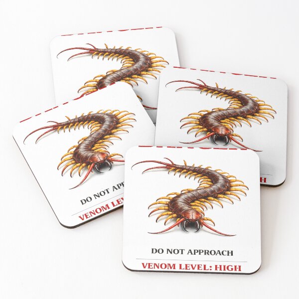 Item preview, DANGER Centipede T-Shirt – Venom Level High Insect Graphic Tee designed and sold by Japanese Bug Hunter.
